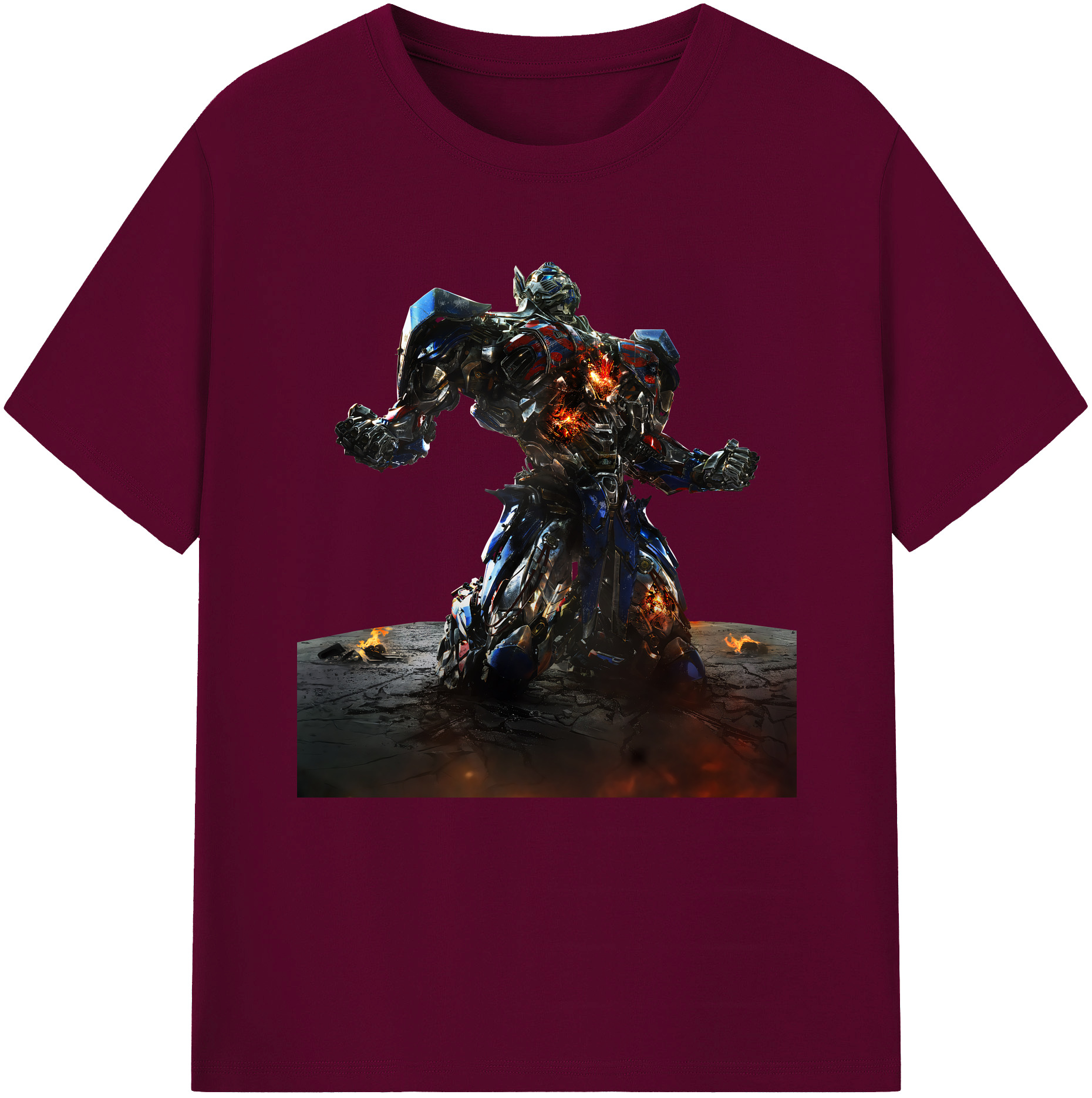（画像用） Transformers トランスフォーマー レディースカジュアルプリントTシャツ（綿100％）